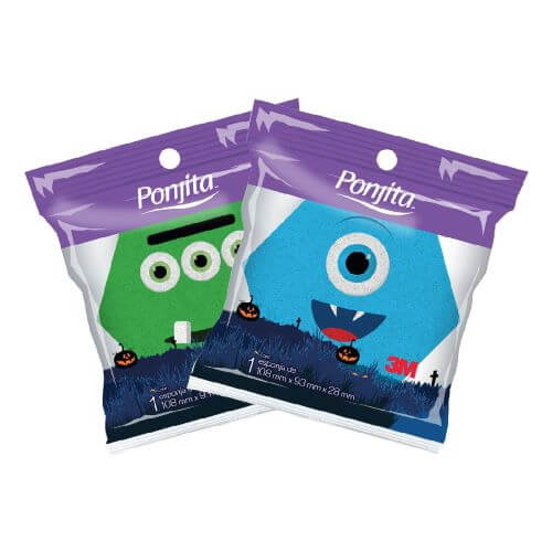 Esponja infantil con dibujo de monstruos ponj...
