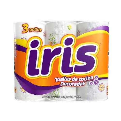 Toallas de cocina Iris 3 rollos