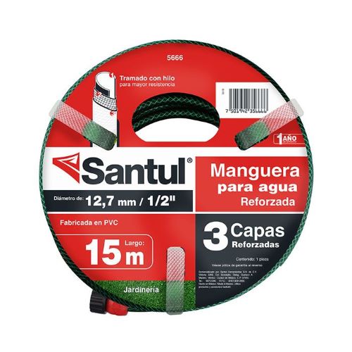 Manguera reforzada con conexión de 15 m de Sa...