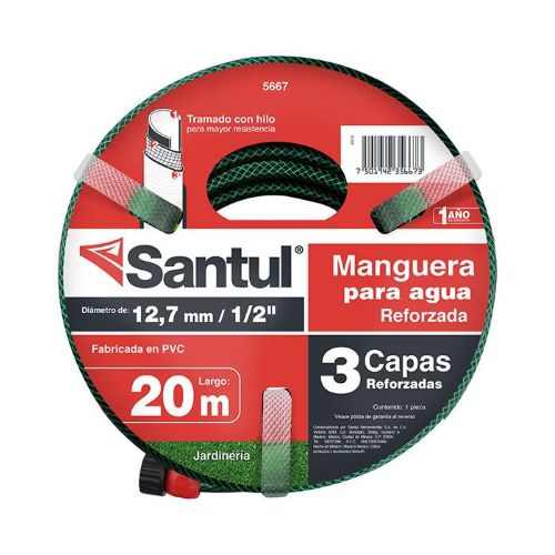 Manguera reforzada con conexión de 20 m de Sa...