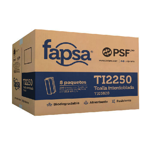 Toallas interdobladas Fapsa (TI03820) 8 paque...