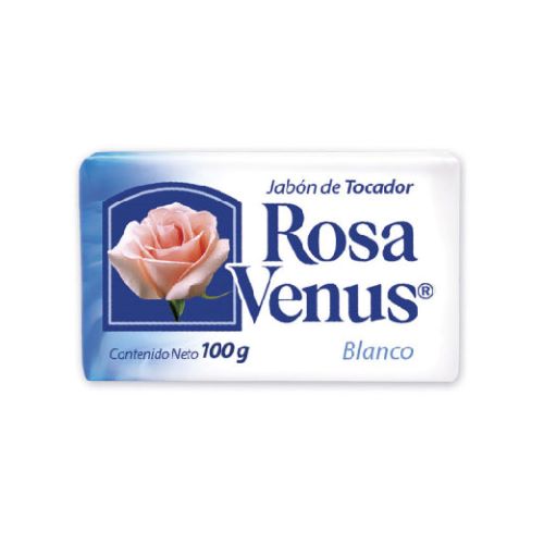Jabón de tocador Rosa Venus blanco de 100 gr...