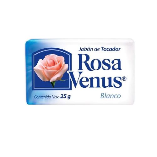 Jabón de tocador Rosa Venus blanco de 25 gr c...