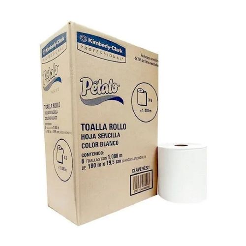 Toalla en rollo Pétalo para manos (92221) 6 r...