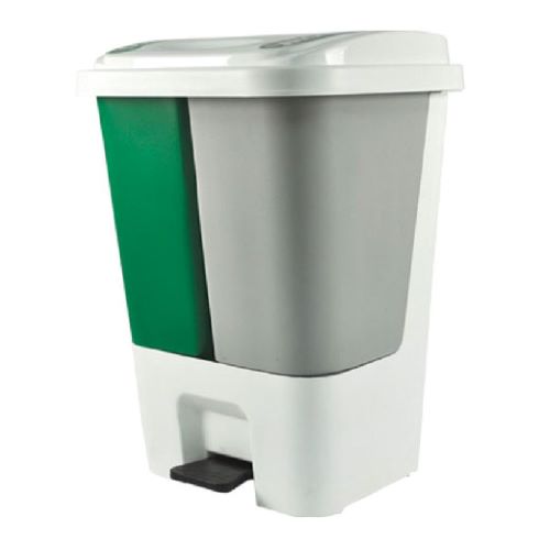 Bote para basura doble con pedal de 17 lt Sab...