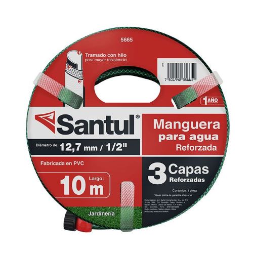 Manguera reforzada con conexión de 10 m de Sa...