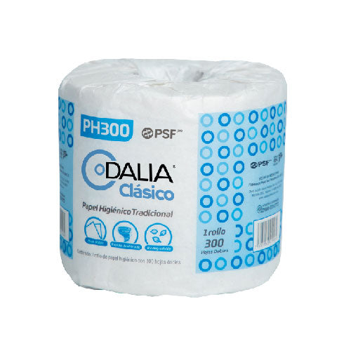 Papel higiénico tradicional Dalia de 300 hoja...
