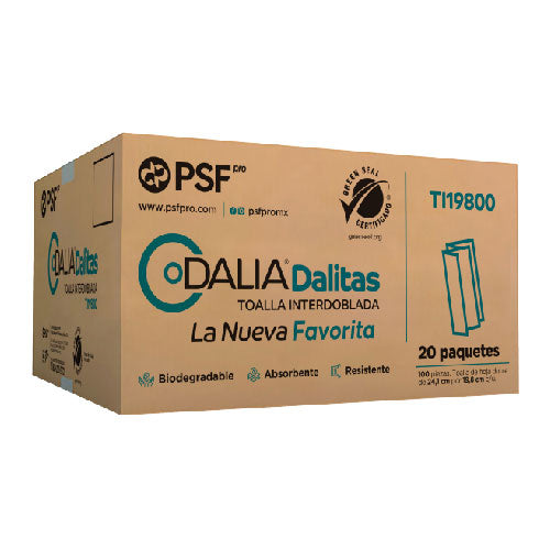 Toalla interdoblada Dalitas (TI19800) 20 paqu...